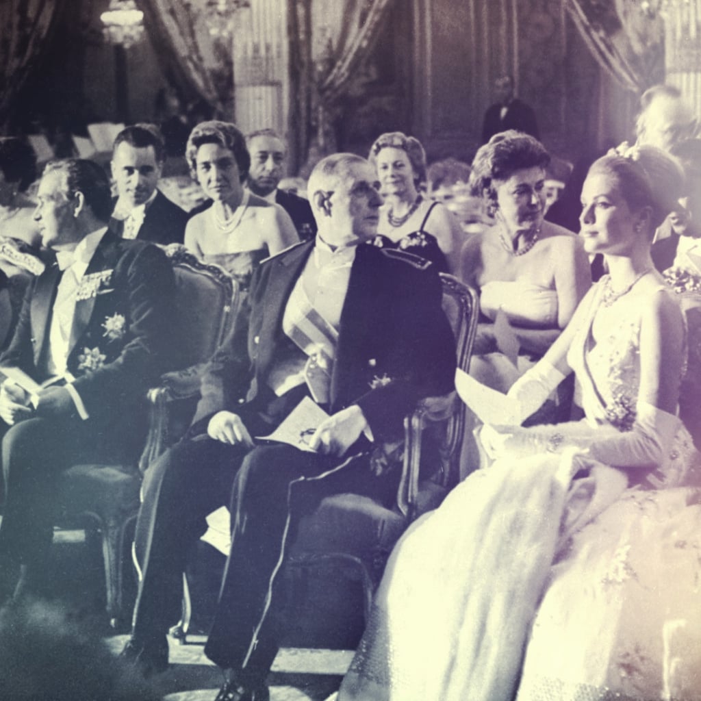 With the French President General Charles de Gaulle at Paris's Elysée Palace in 1959