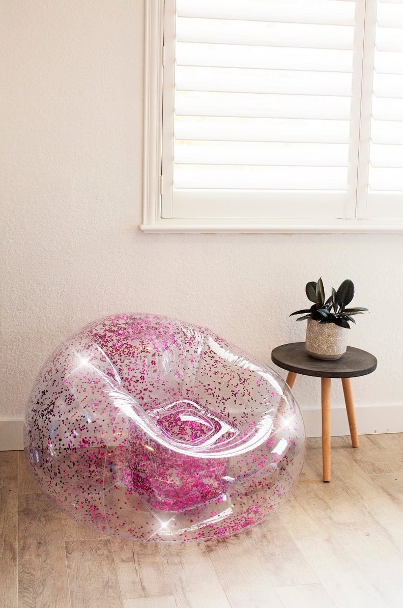 Inflatable Glitter Chair in Pink