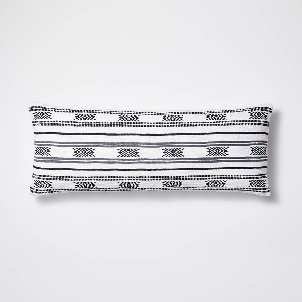 A Decorative Piece: Threshold Designed With Studio McGee Oversized Oblong Woven Stripe Throw Pillow