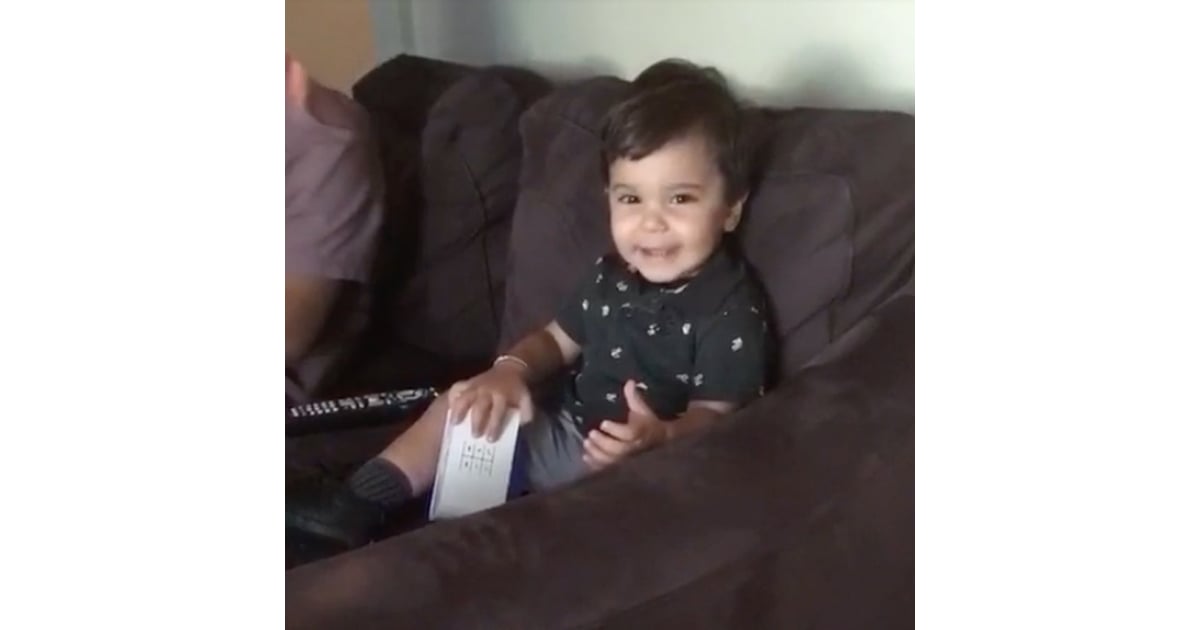 Baby S Cute Reaction To Adele S Hello Song Popsugar Family