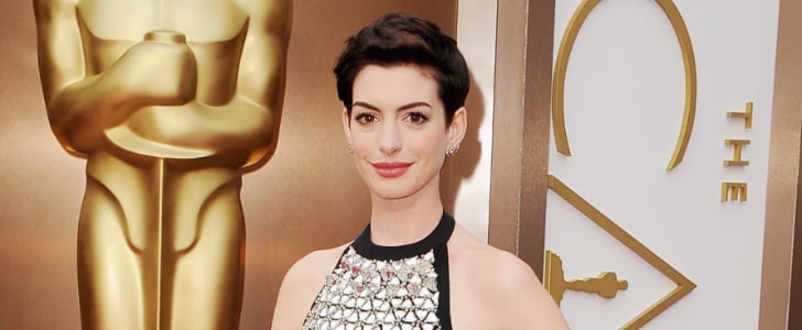 Anne Hathaway Hair and Makeup at Oscars 2014