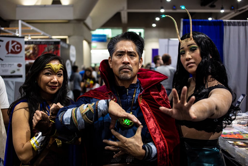 Wonder Woman, Doctor Strange, and Mantis