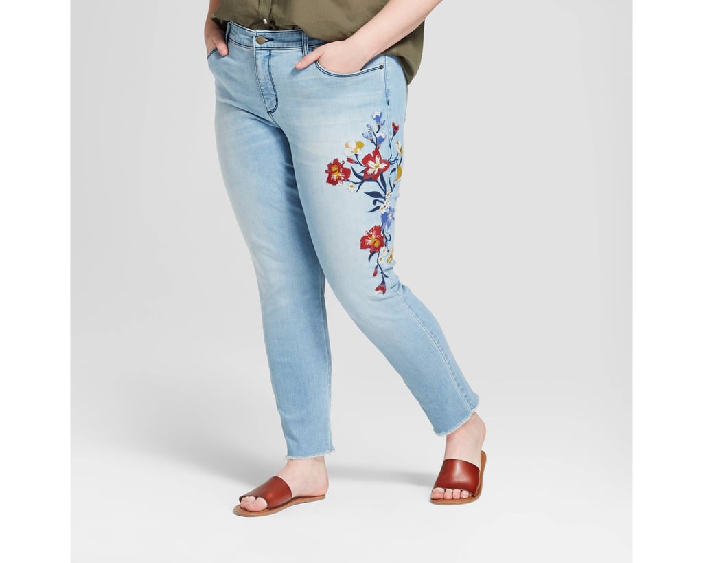 Women's Plus Size Embroidered Skinny Jeans