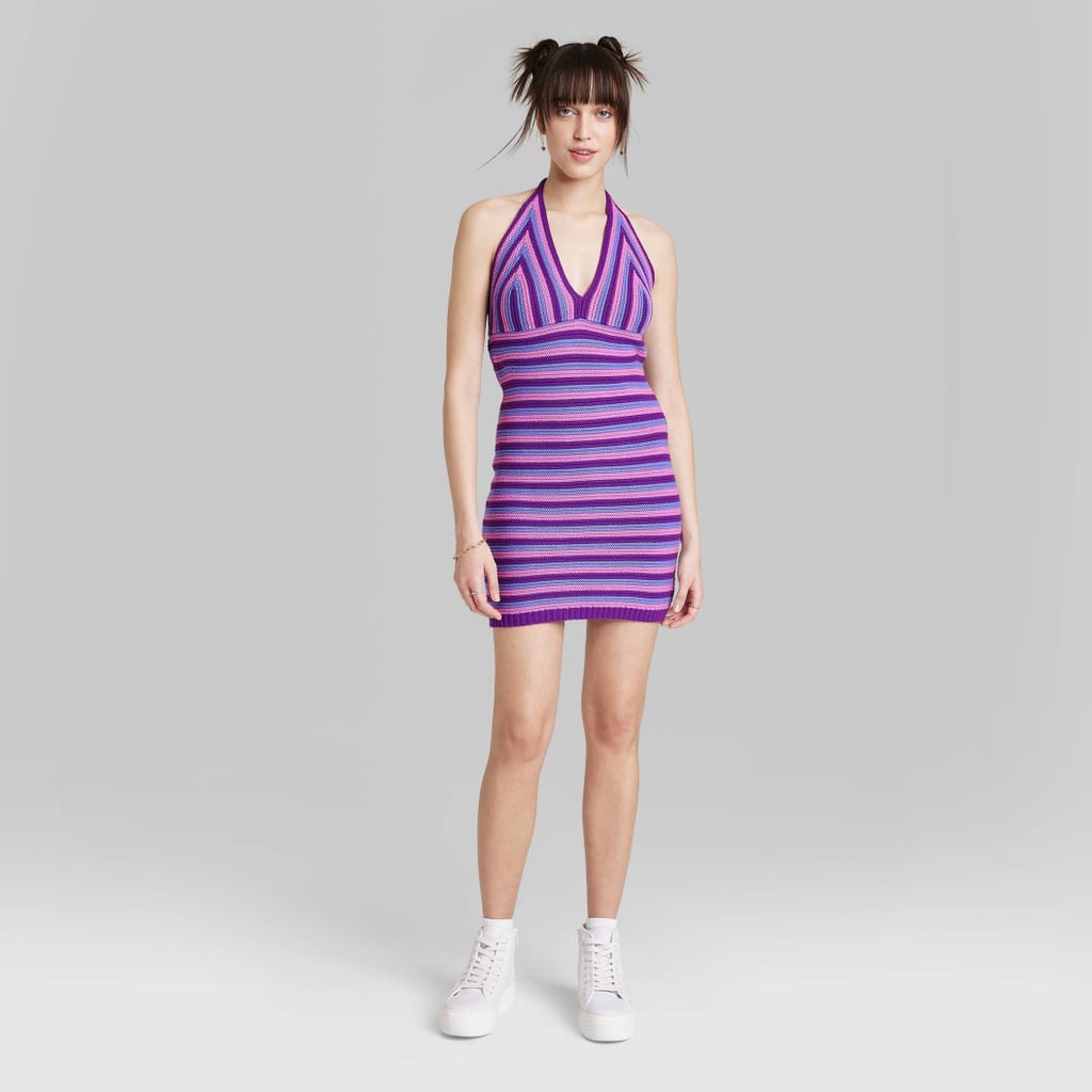 A Printed Mini Dress: Wild Fable Sleeveless Bodycon Sweater Dress
