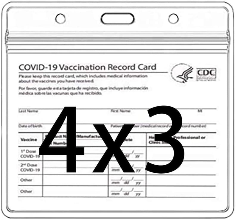 CDC Vaccination Card Protector 4 X 3 Inches