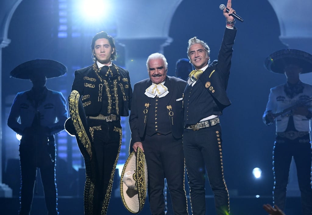 Vicente Fernández at Latin Grammys With Son and Grandson