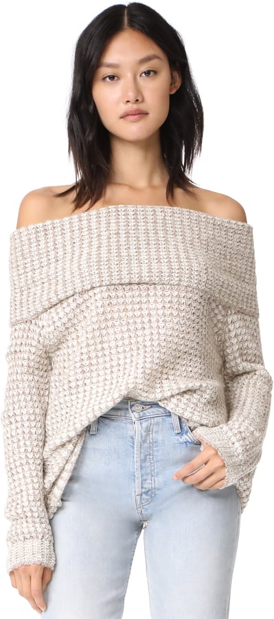 BB Dakota Tegan Off Shoulder Tunic Sweater