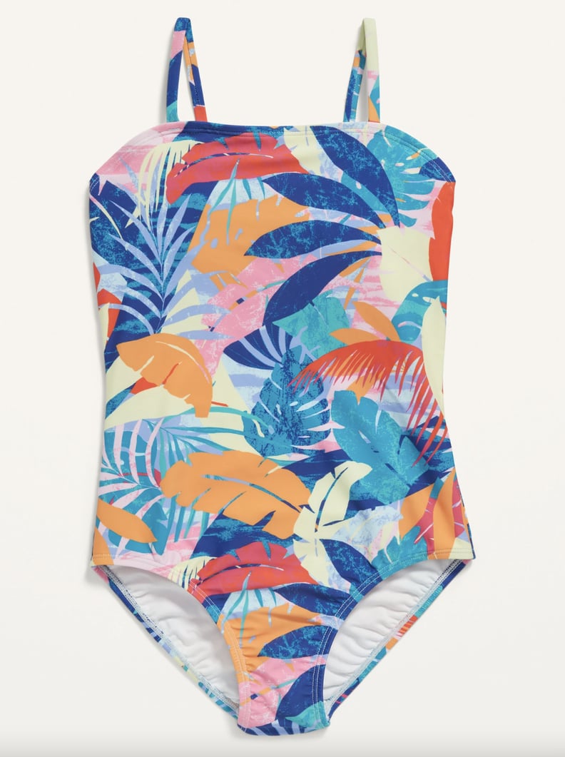 Old Navy Patterned Bandeau One-Piece Swimsuit For Girls