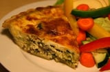 Lowfat Broccoli Mushroom Leek Quiche