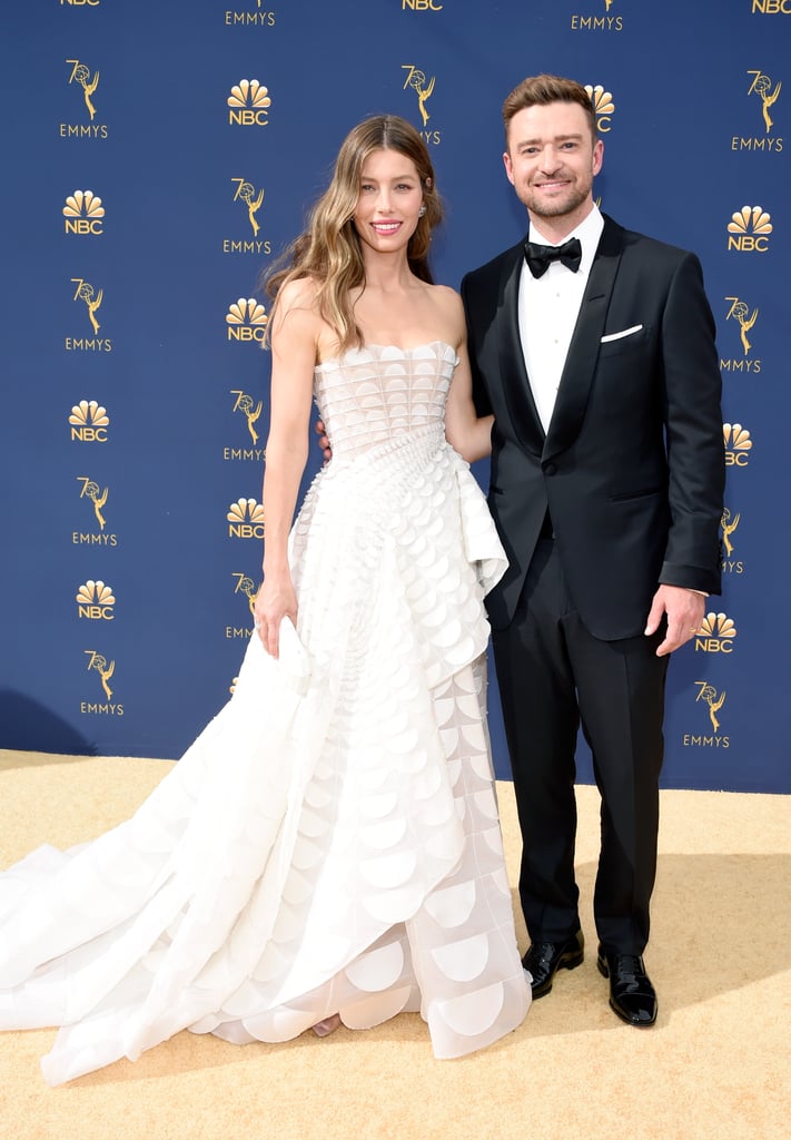 Justin Timberlake and Jessica Biel at the 2018 Emmys