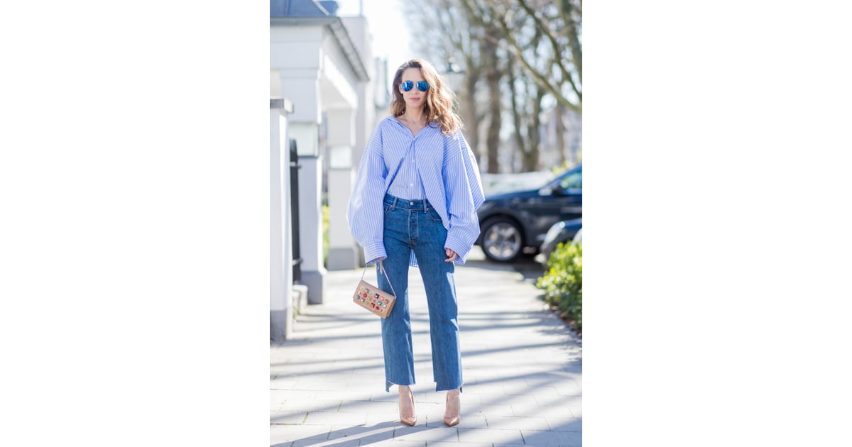 Pair It With Mom Jeans How to Wear an Oversized Shirt POPSUGAR
