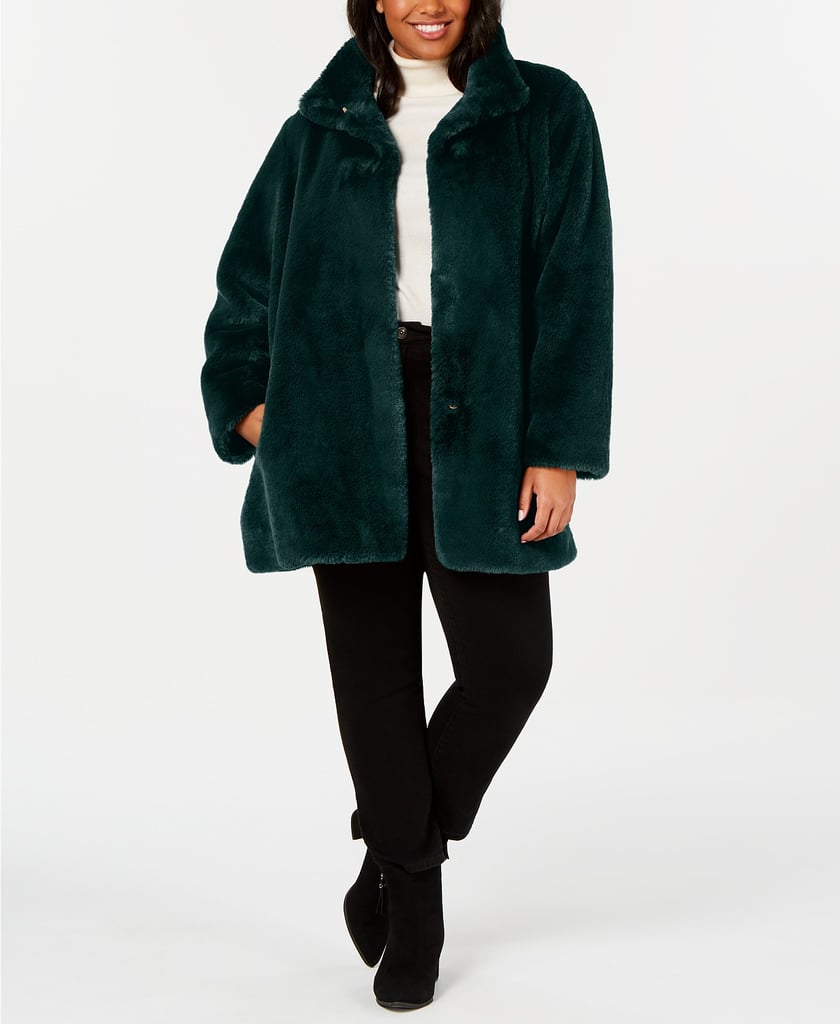 macy's calvin klein faux fur jacket