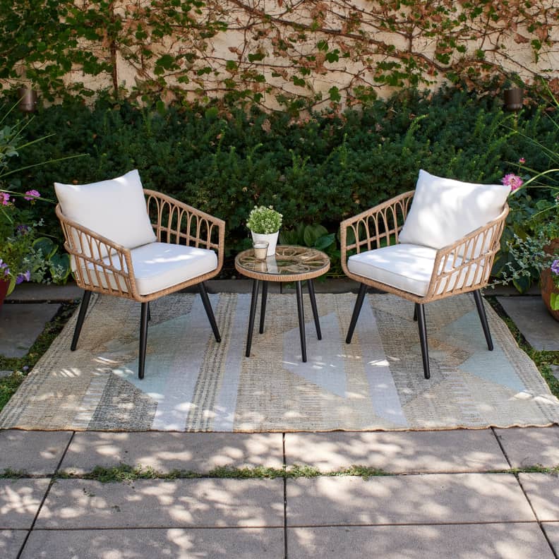 Falmouth 3 piece rattan seating group with clearance cushions