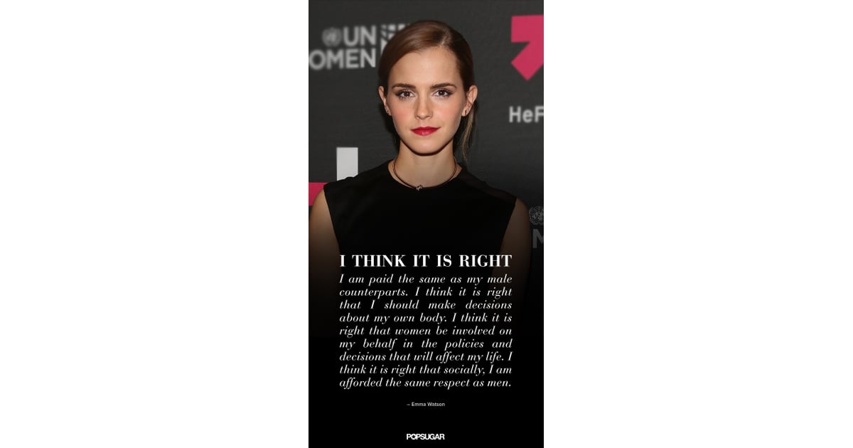 Emma Watson Launched The Heforshe Campaign Best Moments For Women In 2014 Popsugar Love 
