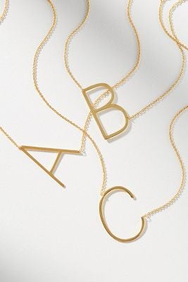 Block Letter Monogram Necklace