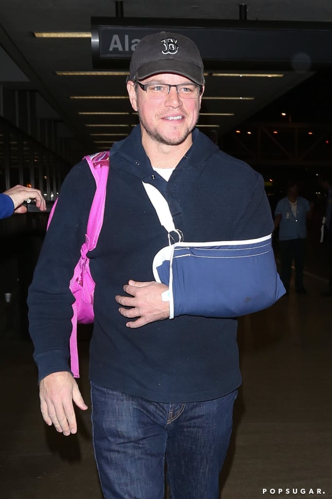 Matt walked through LAX with a smile.