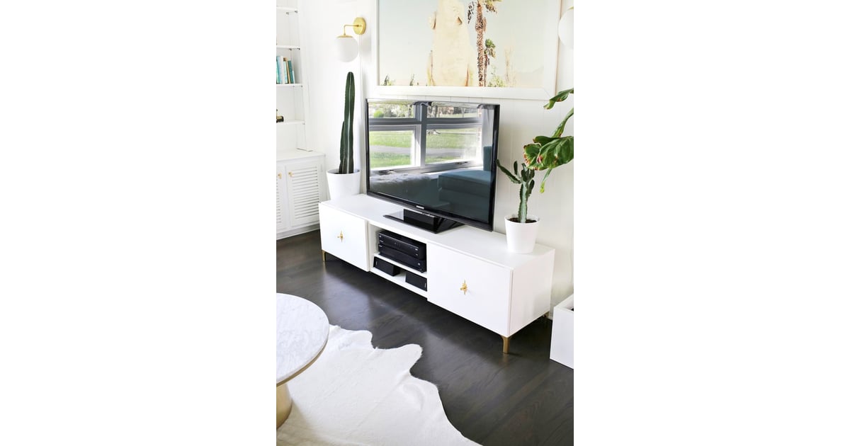 Midcentury Media Center Ikea Hack DIY Projects POPSUGAR Home Photo 9