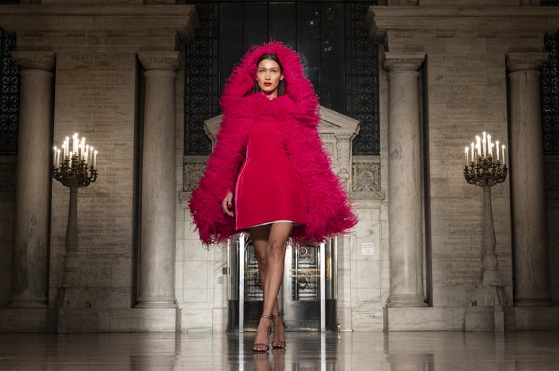 Bella Hadid on the Oscar de la Renta Fall 2020 Runway at New York Fashion Week