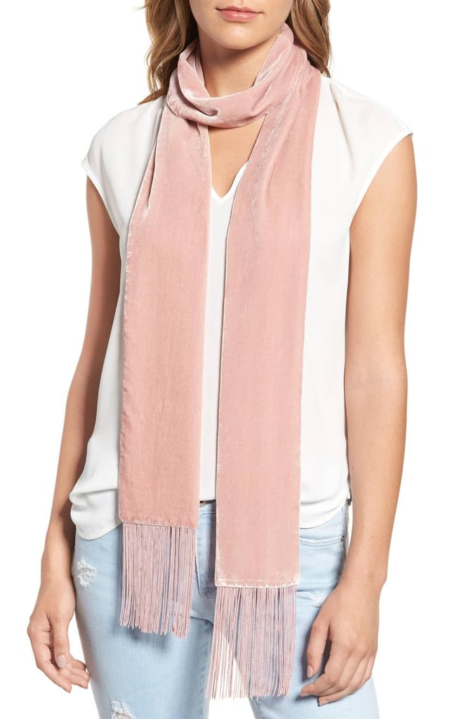 Rebecca Minkoff Fringe Skinny Scarf