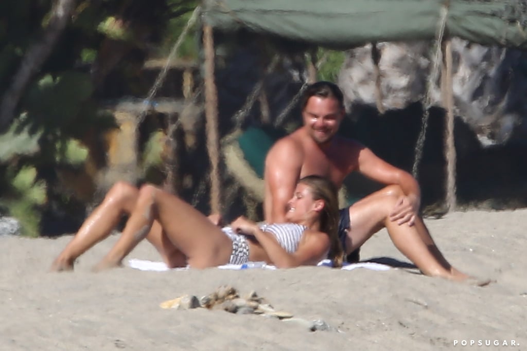 Leonardo DiCaprio and Nina Agdal Kissing on the Beach in LA