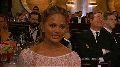 When Chrissy Teigen Made This Cry Face at the Golden Globes