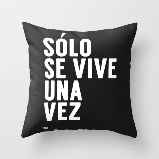 YOLO in Spanish Throw Pillow Cover With Pillow Insert