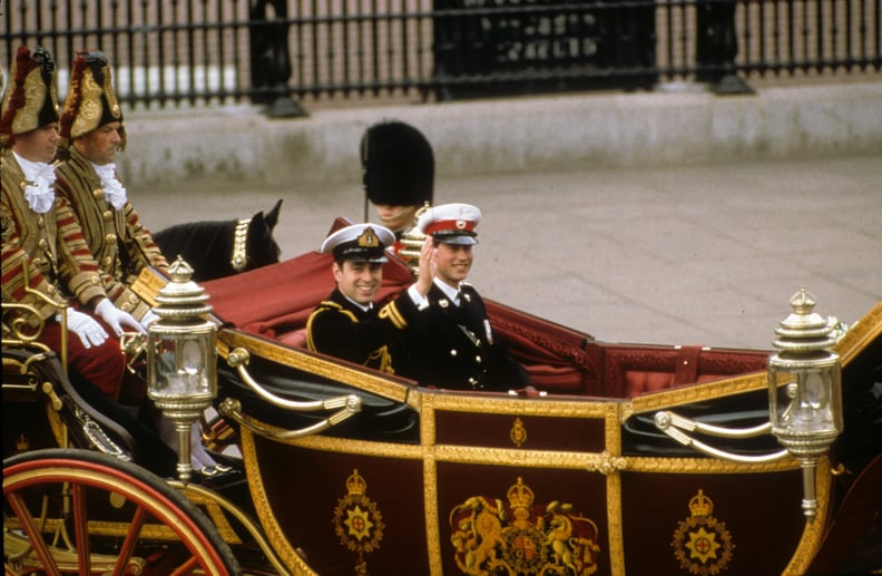 Prince Andrew and His Brother Prince Edward in 1986