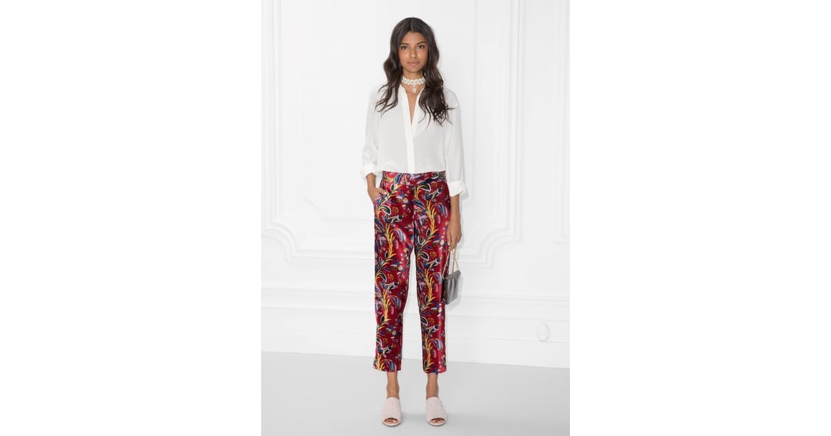 Climbing Flower Velvet Trousers 