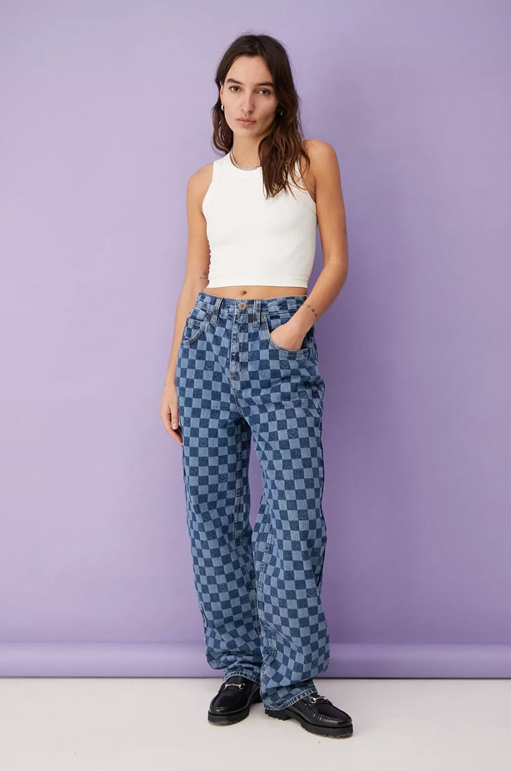 BDG Two-Tone Checkerboard High-Waisted Baggy Boyfriend Jeans | The Best ...