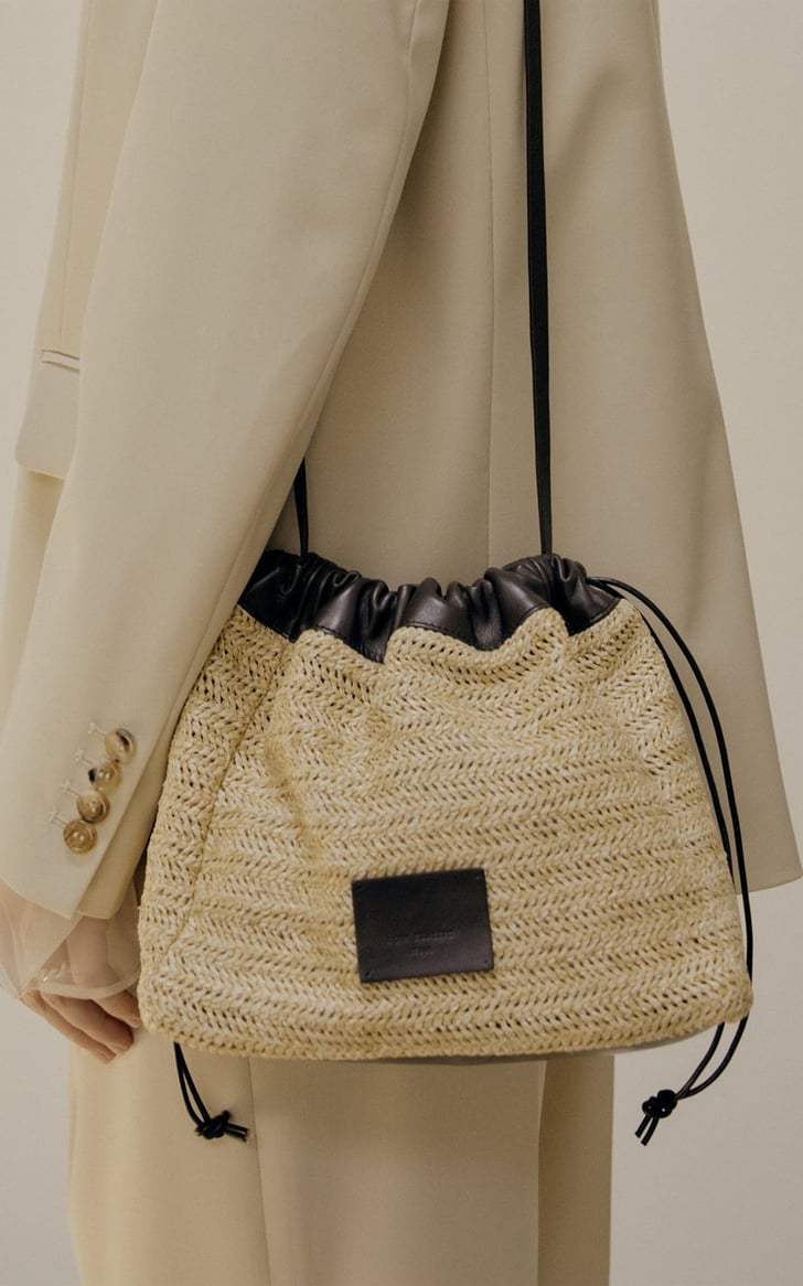Low Classic Contrasting Leather and Rattan Shoulder Bag | The Best ...