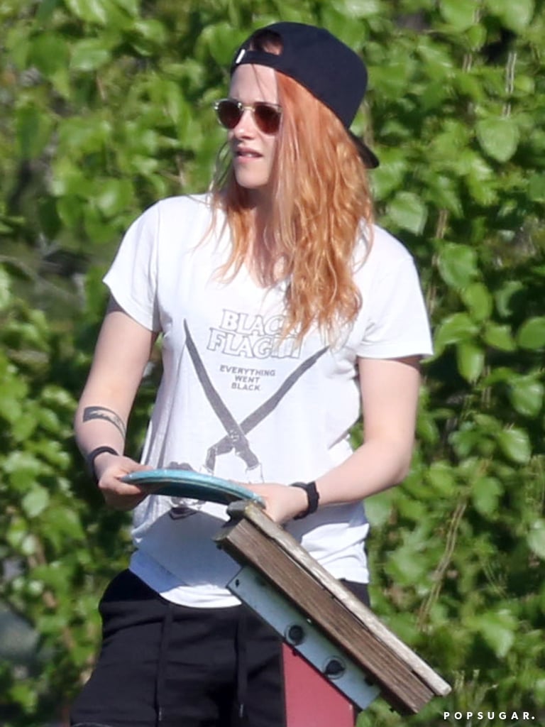 Kristen Stewart With Orange Hair on Her Birthday
