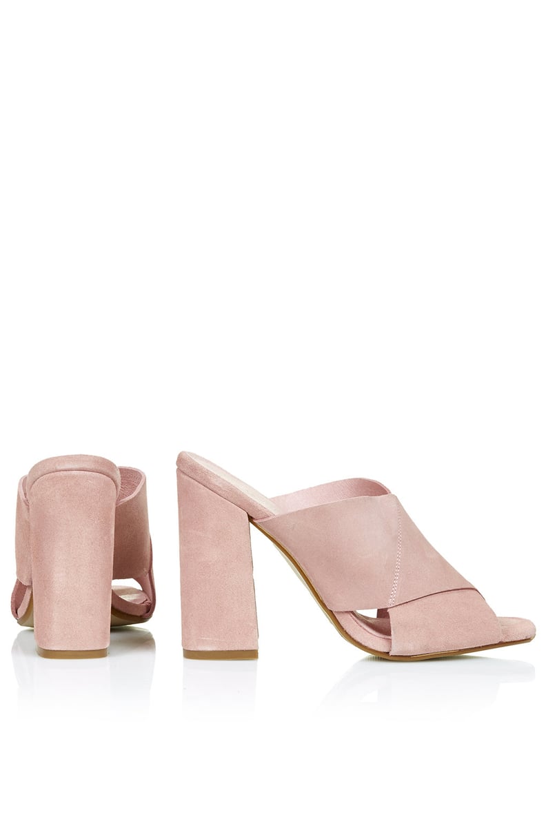 Topshop Grand Suede Mules