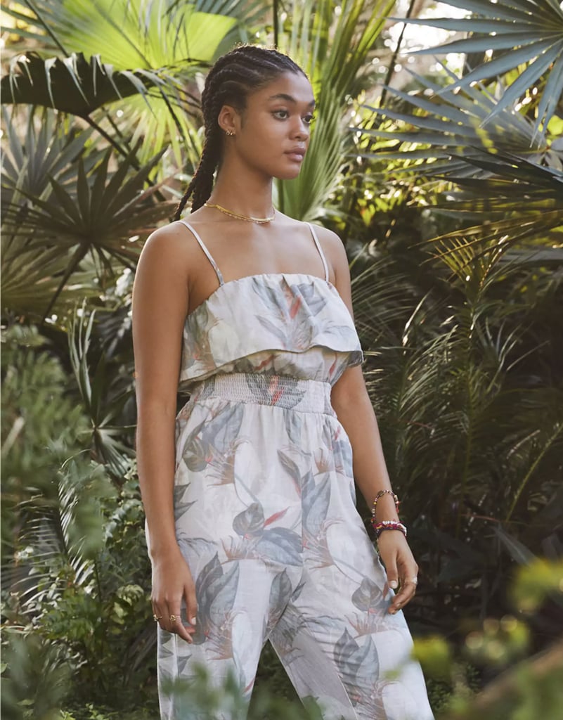 Vacation-Ready: AE Printed Tube Jumpsuit