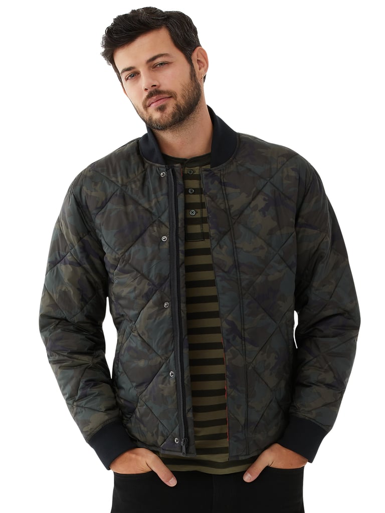 Free Assembly Men's Camo Print Bomber Jacket