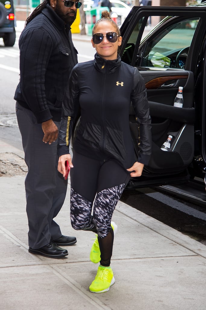 Jennifer Lopez's Neon Sneakers May 2017 Pictures