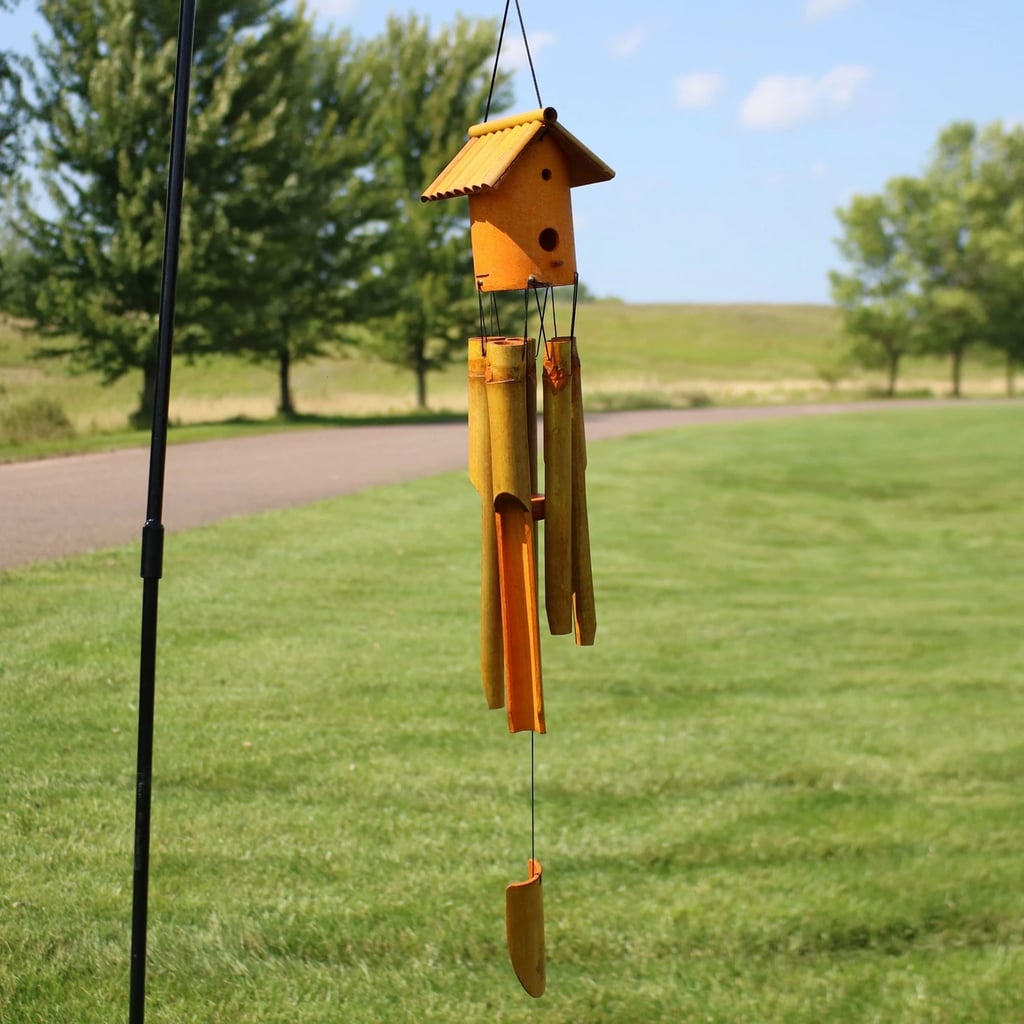 Bamboo Wind Chime With Birdhouse