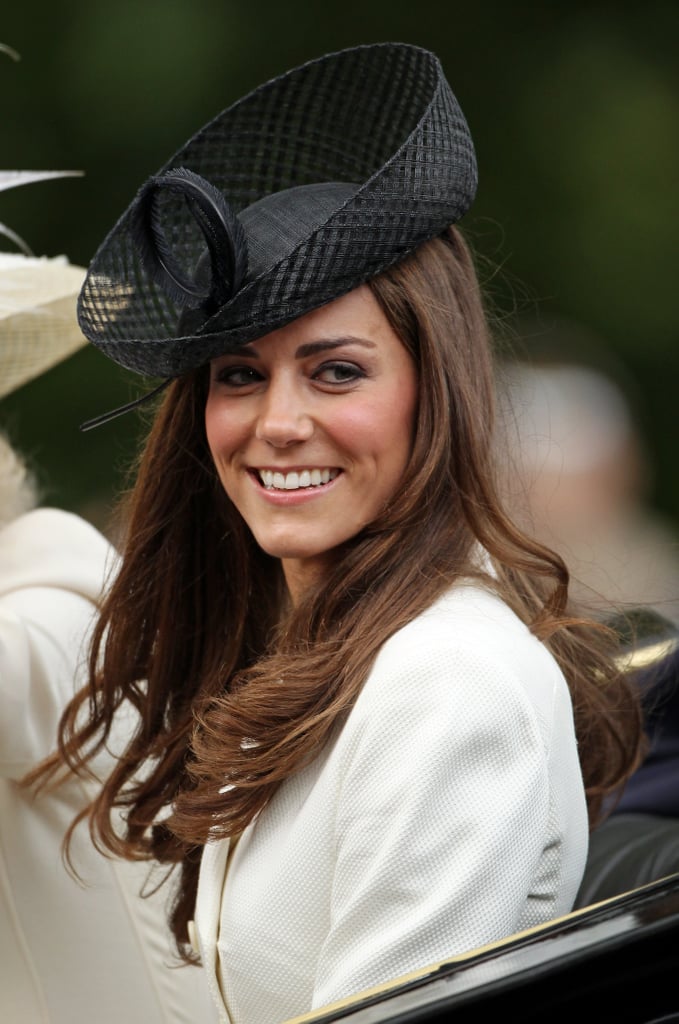 Kate selected a dramatic hat with woven details for the Trooping the Colour procession in 2011.