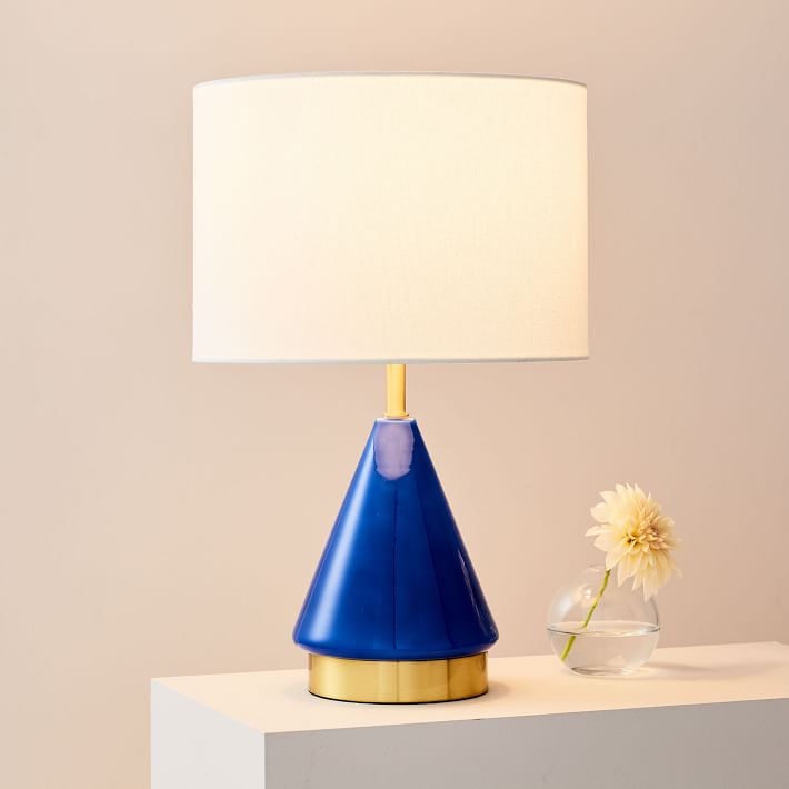 West Elm Metalized Glass USB Table Lamps