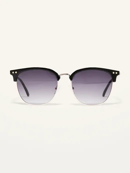 Old Navy Black/Gold Round-Frame Sunglasses