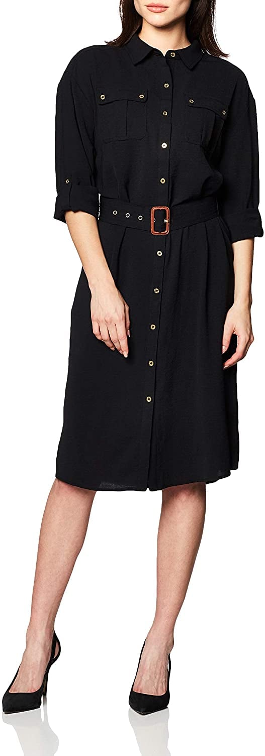 A Classic Belted Dress: Calvin Klein Dress