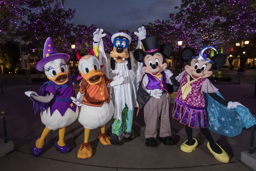 HALLOWEEN TIME CHARACTERS (ANAHEIM, Calif.) - Along Buena Vista Street at Disney California Adventure park, guests will enjoy Halloween decorations in store windows and in Carthay Circle, theyll see a 10-foot-tall statue of the Headless Horseman, holding 