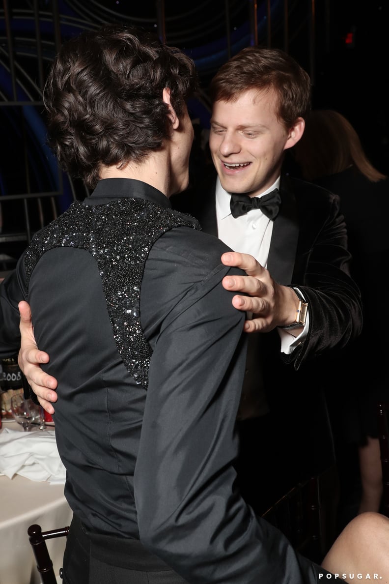 Lucas Hedges Trying to Make Sense of Timothée Chalamet's Outfit, Then Obsessing Over It
