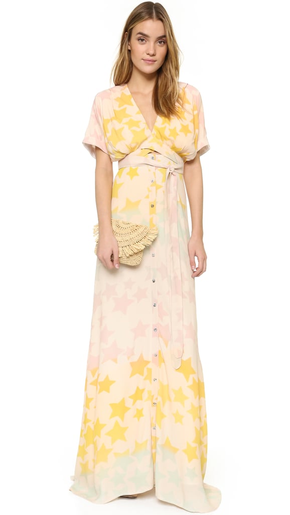 "Wedding guest dressing made easy, thanks to Mara Hoffman's Star Blast Tie Front Dress ($312). It's a breezy throw-on-and-go silhouette that works with flats and heels, and from beach weddings to City Hall nuptials. I've been living in it!" — HWM