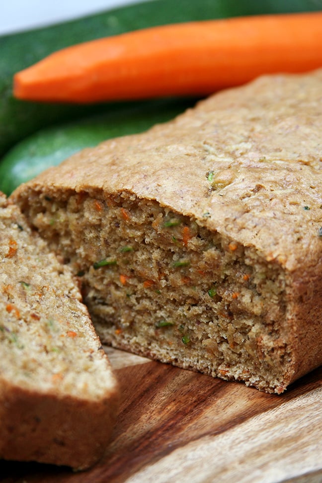 Vegan Carrot Courgette Bread