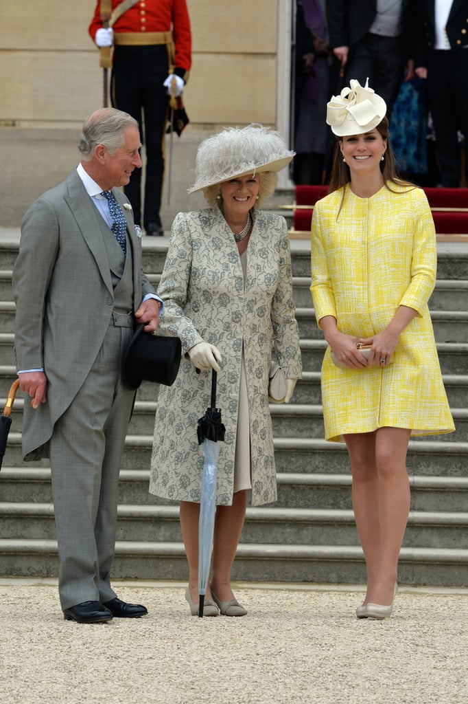 She joined Prince Charles and Camilla, Duchess of Cornwall, at Queen Elizabeth II's annual garden party on May 22, 2013, in London.