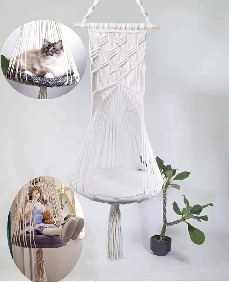 Star.K Boho Macrame Cat Hammock