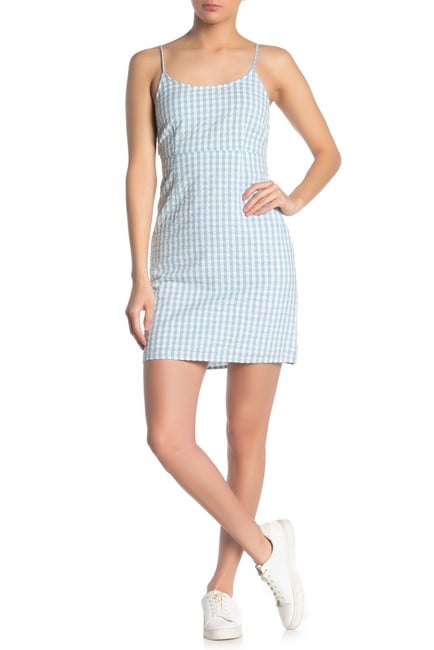 Noisy May Bow Accented Gingham Dress