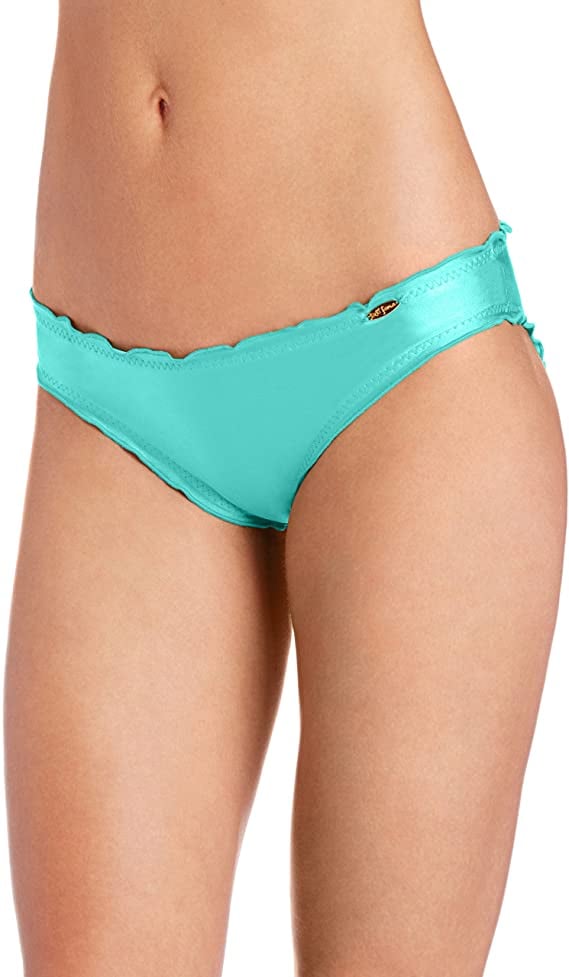 Luli Fama Women's Cosita Buena Wavy Full Ruched-Back Bikini Bottom