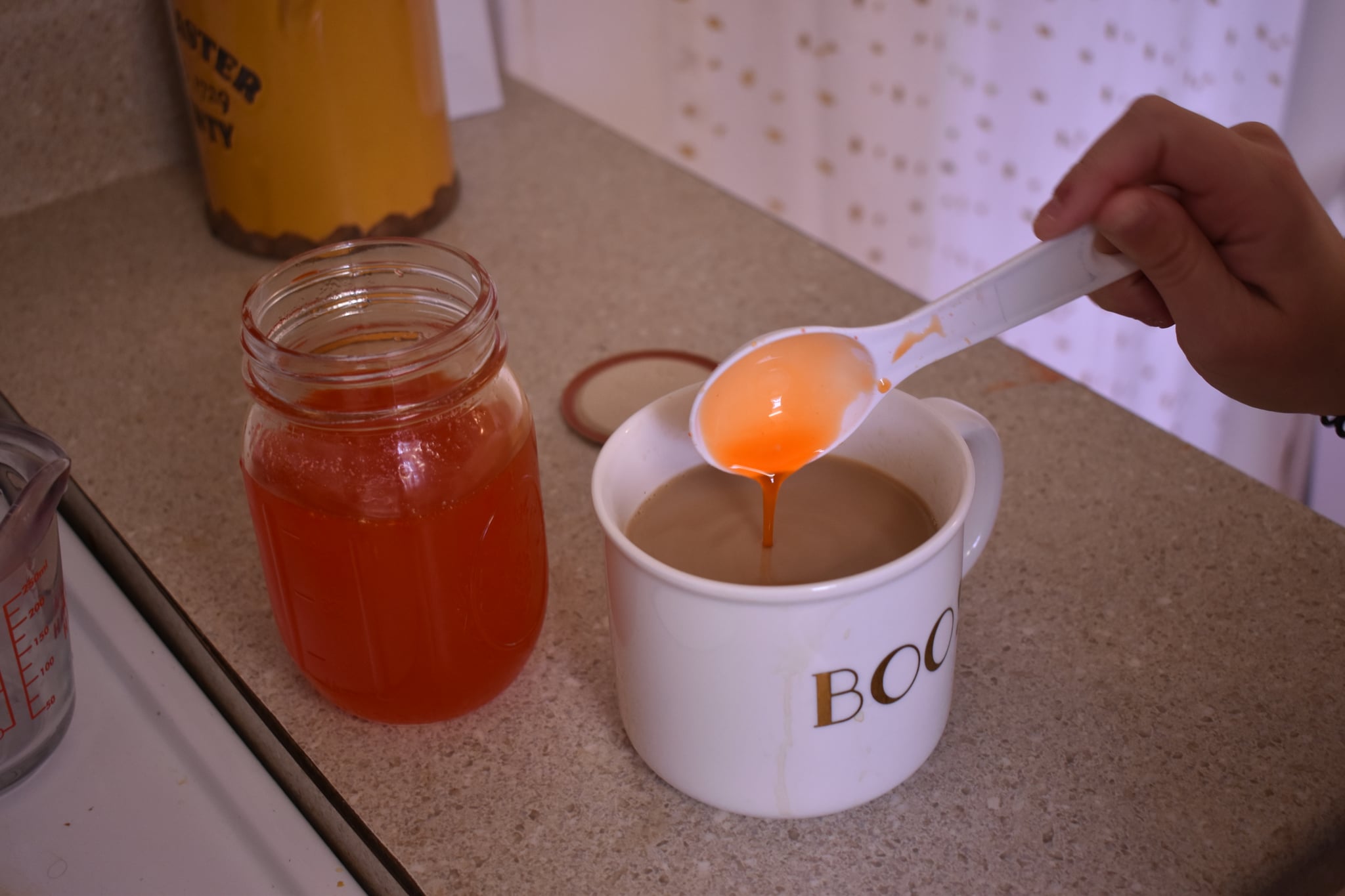 Pour Syrup Into Latté