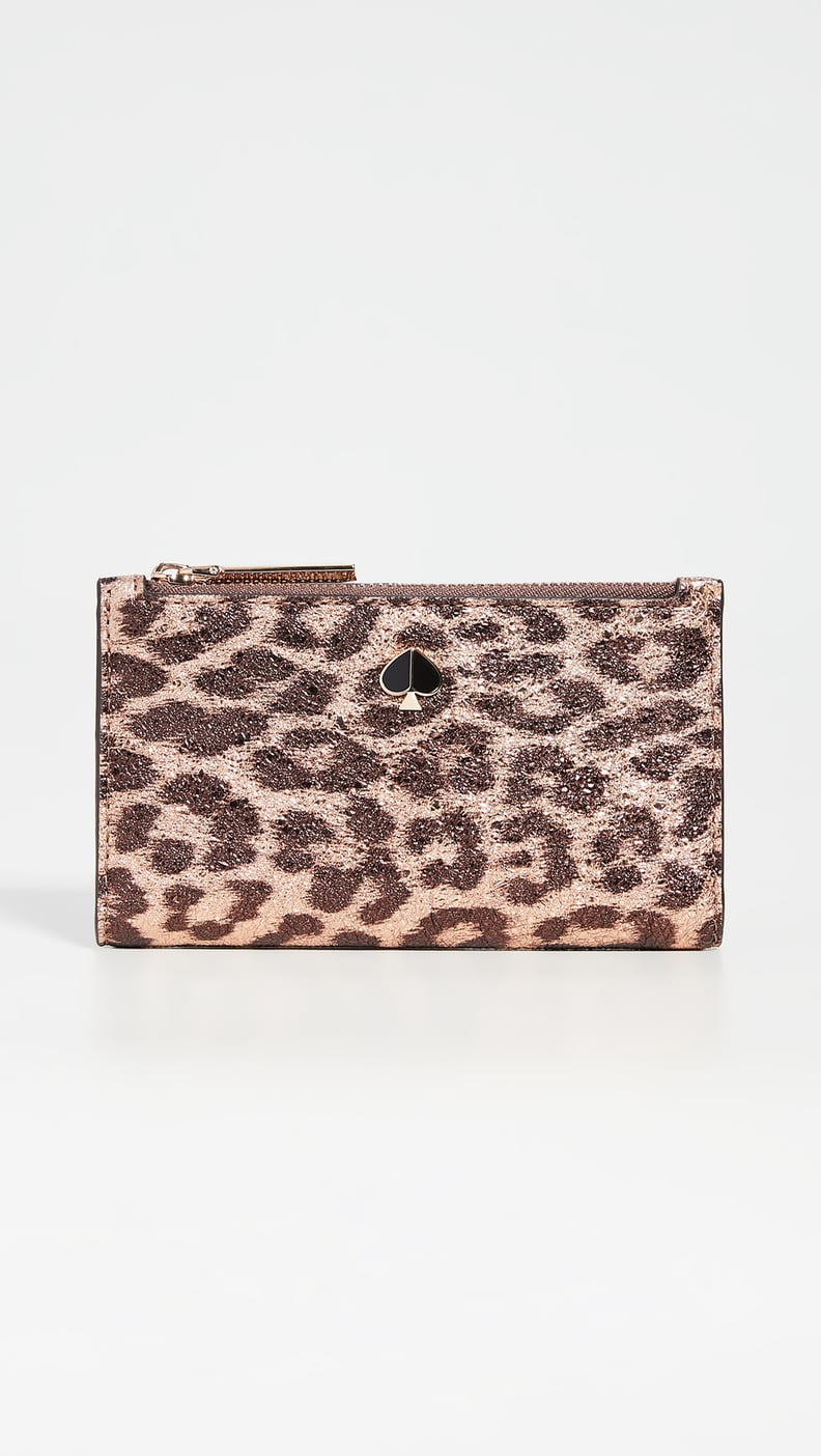 Kate Spade New York Metallic Leopard Slim Bifold Wallet